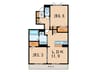 D-room三苫　参番館 2LDKの間取り