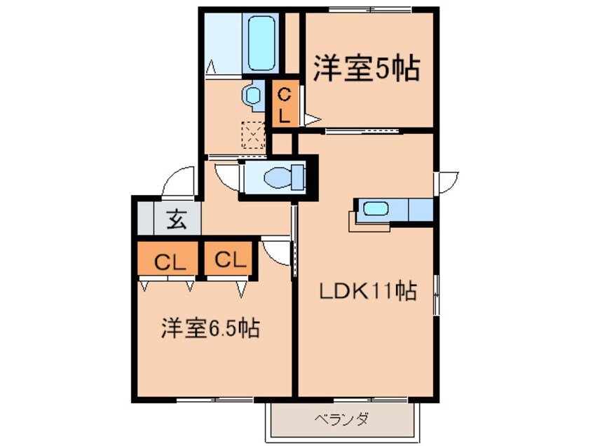 間取図 プレミ－ル中間Ⅱ