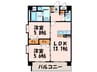 CREST FINE VIEW 2LDKの間取り