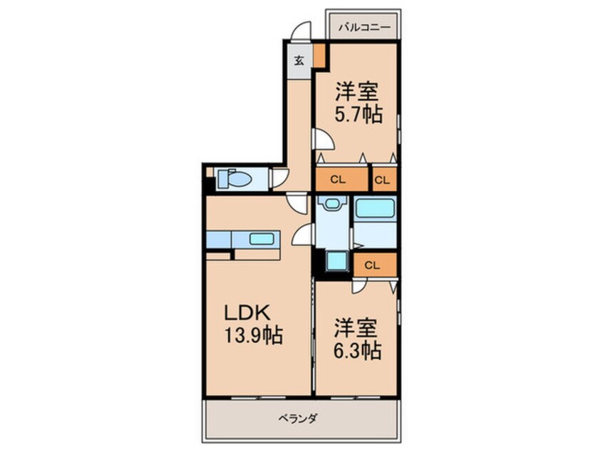 間取図 ファミール天神森