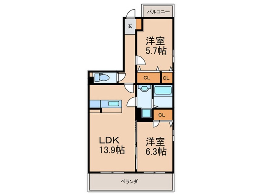 間取図 ファミール天神森