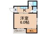 徳田ビル 1Kの間取り