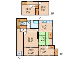 間取図 宮丸二丁目25番15号貸家