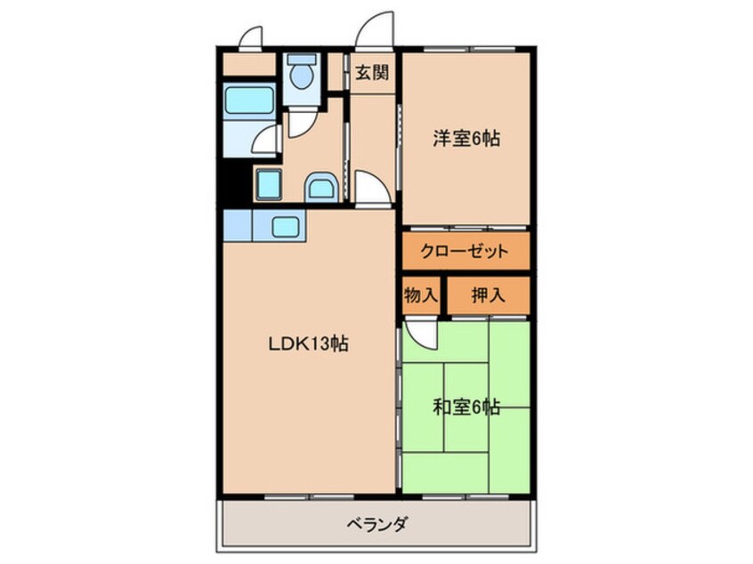 間取図 サンコーポ三筑