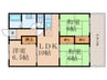 コーポサンシックス 3LDKの間取り