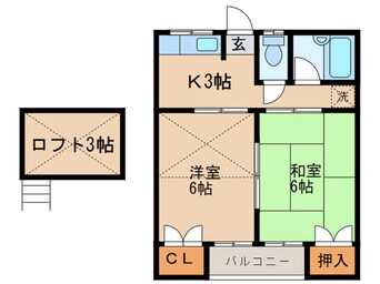 間取図 コーポ石高Ⅱ