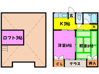 間取図 コーポ石高Ⅱ