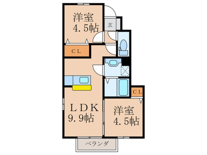 間取図 ソレイユ　ヴィラージュM