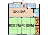 谷本ハイツ 2DKの間取り