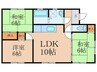 グリーンヒルズ　（Ｆ号室） 3LDKの間取り