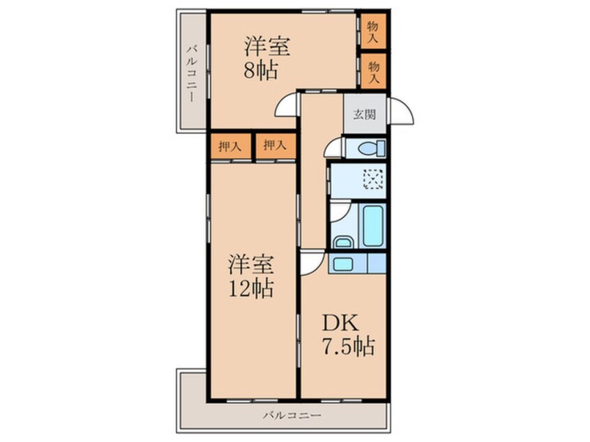 間取図 メゾンひらの