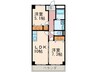 カントリー祗園 2LDKの間取り