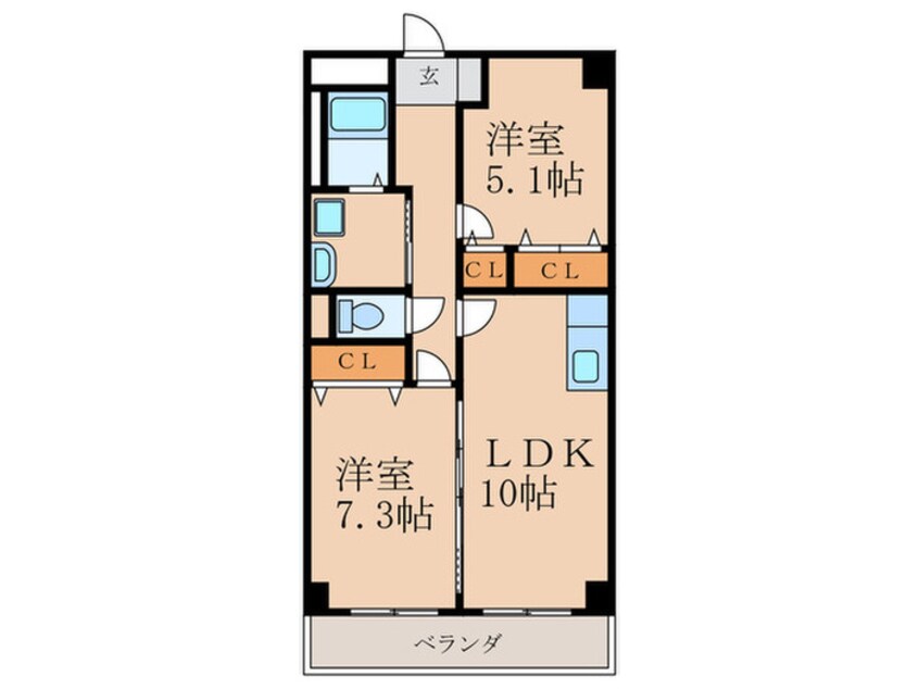 間取図 カントリー祗園