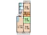 大産香椎マンション 3LDKの間取り