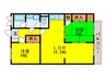 第２オリエンタル山繁 2LDKの間取り