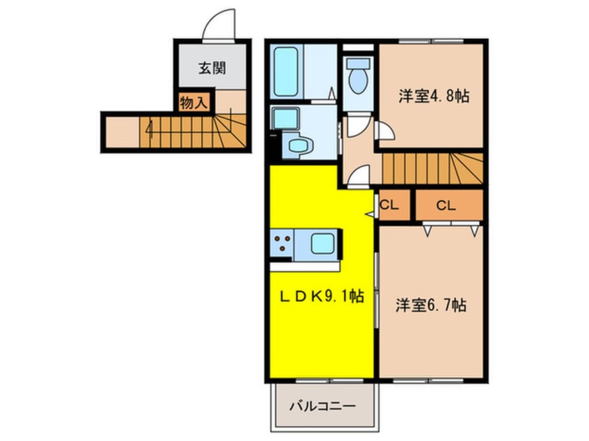 間取図 スクエア田村Ｃ棟