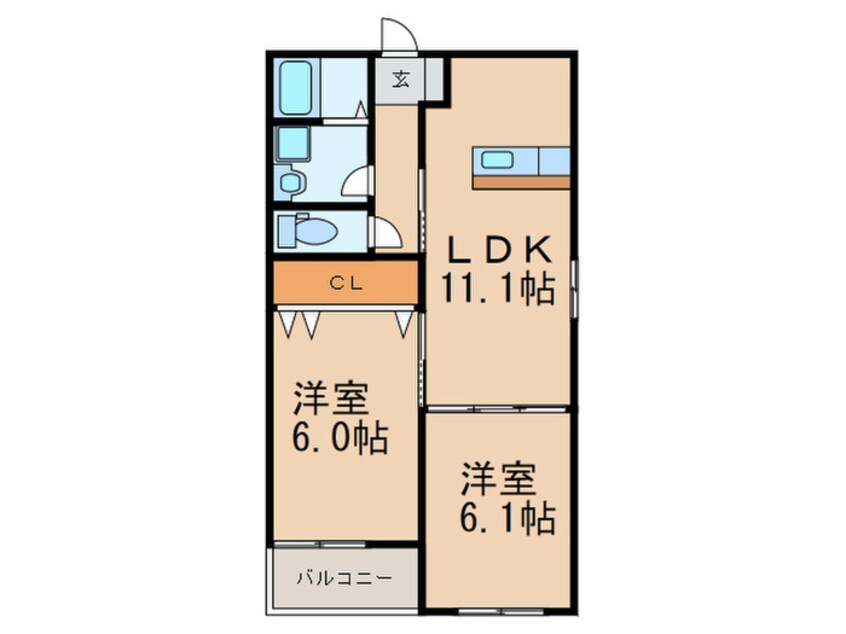 間取図 CS到津