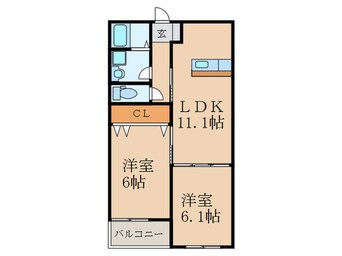 間取図 CS到津