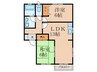 ベルエポック尾倉 2LDKの間取り