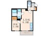 フェリシティ三萩野 1LDKの間取り