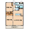 ヒルズ折尾 2LDKの間取り