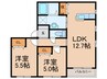 プレミ－ル 2LDKの間取り