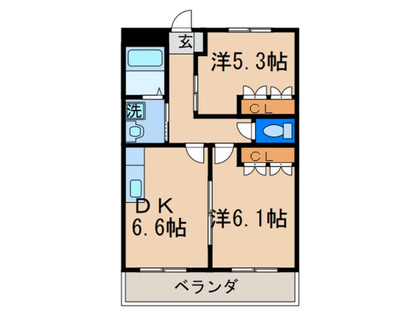 間取図 カーサフェリーチェＯＮＧＡ