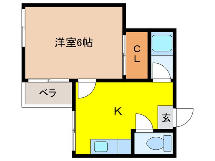 間取図 ビバリハイツ鳥飼