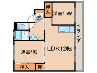 間取図 ビレッジハウス鞍手　2号棟