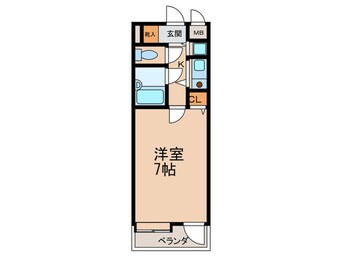 間取図 朝日プラザ久留米Ⅱ(401)