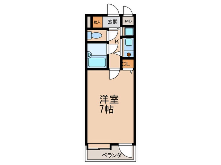 間取図 朝日プラザ久留米Ⅱ(401)