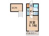 ピュア唐原弐番館 1Kの間取り