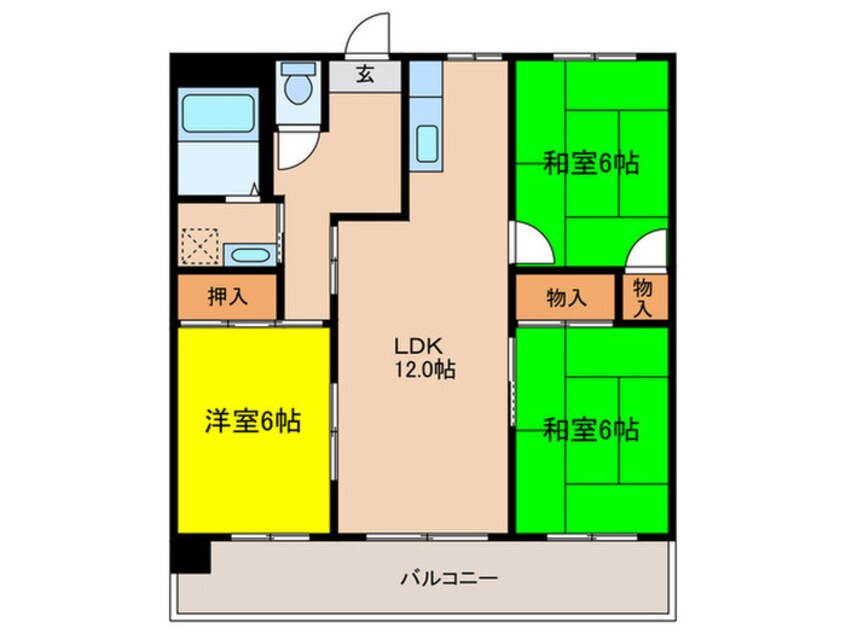 間取図 ガーデンライフ石橋