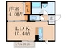 トレス若園館 1LDKの間取り