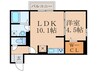 トレス若園館 1LDKの間取り
