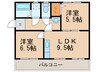CONCERTO東合川Ⅰ 2LDKの間取り
