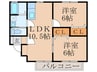 エスポワ－ルゆかと 2LDKの間取り