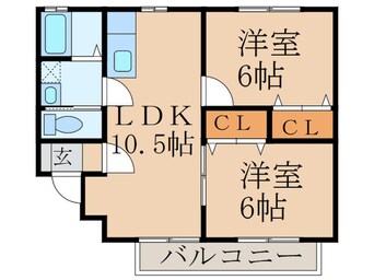 間取図 エスポワ－ルゆかと