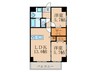THE SQUARE Central Residence 2LDKの間取り