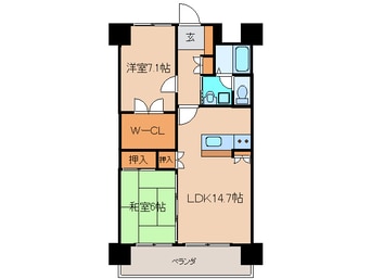 間取図 シャトレ大手町Ｓ棟
