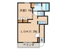 ヴィラージュ新木屋瀬 1LDKの間取り