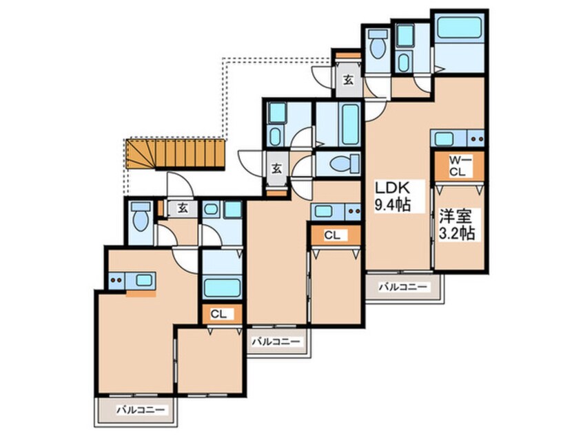 間取図 PORTA　NOB　二日市