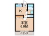 レピュートジュン 1Kの間取り