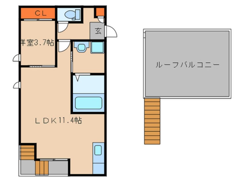間取図 Grandticベルメゾン谷