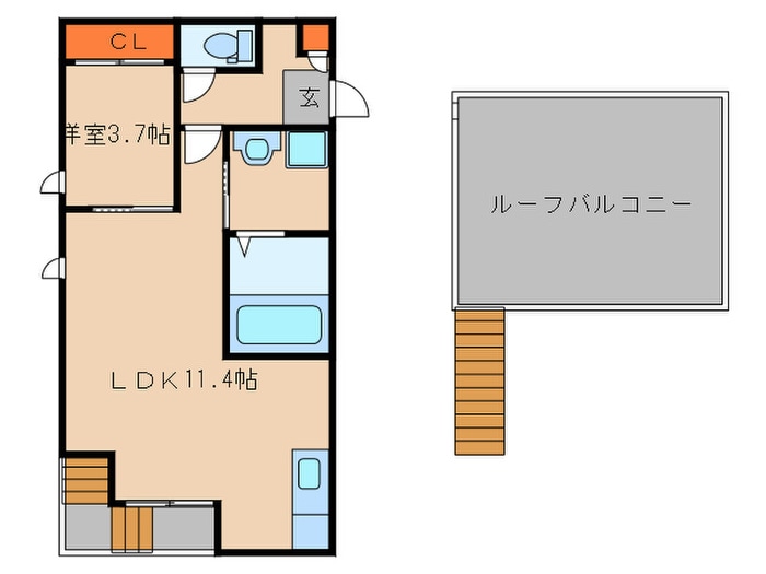 間取り図 Grandticベルメゾン谷