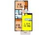 メゾンドール 2LDKの間取り