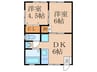 井上ハイツ 2DKの間取り