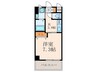ERIOS COURT 香春口 1Kの間取り
