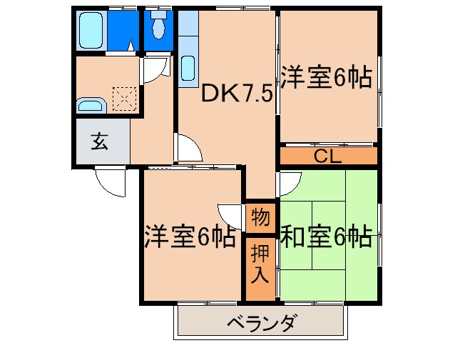 間取り図 コーポ大谷３
