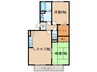 セジュール小森野 2LDKの間取り